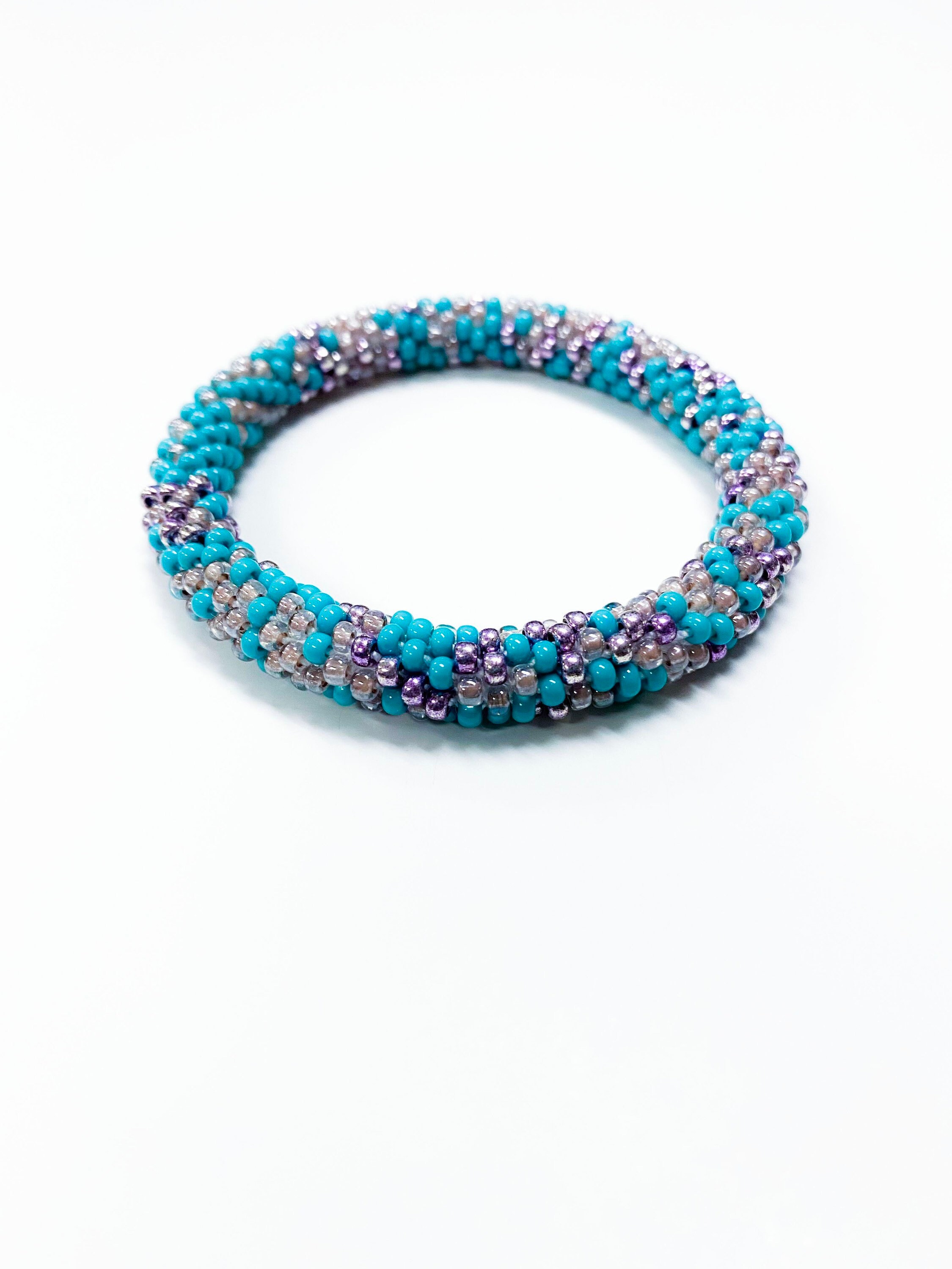 Beaded Rope Bangle Bracelet Stackable Etsy