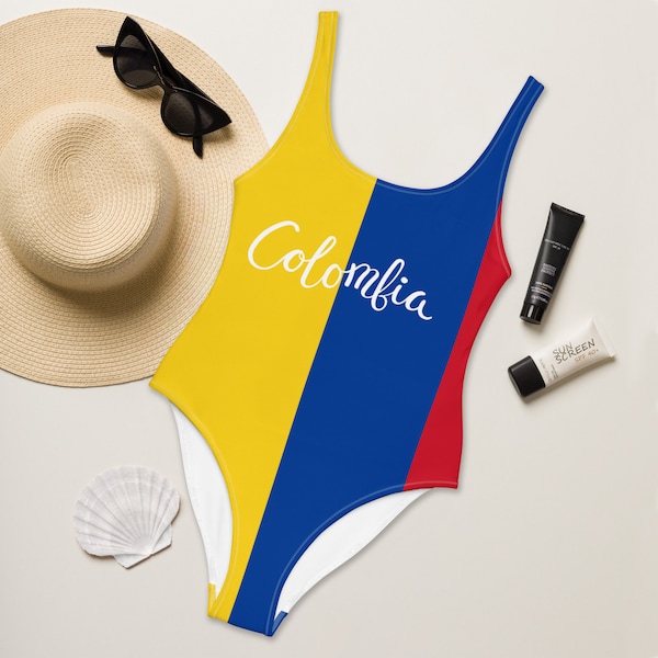 Women's Colombia Flag One Piece Swimsuit - By YOSHINI