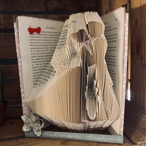 Wedding gift folded book art