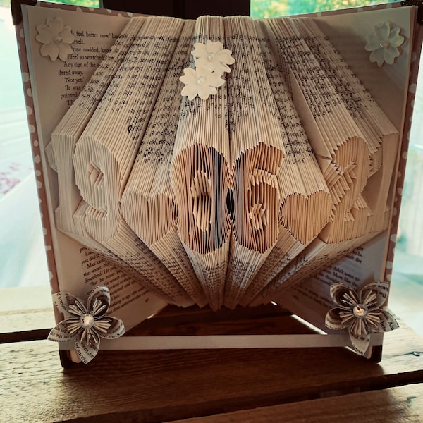 Anniversary Date folded book art gift