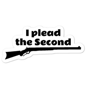I Plead The Second Sticker - 2nd Amendment Pro-Gun 2A Decal - 2A Gift For Him