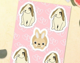 Lop Rabbit Sticker Sheet – Easter Bunny Decals