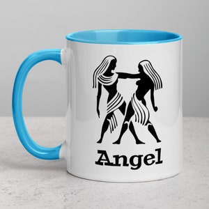 Personalized Gemini Zodiac Name Mug - Custom Birthday Gift - Gemini Astrology Mug - Kids&#39; Birthday Present