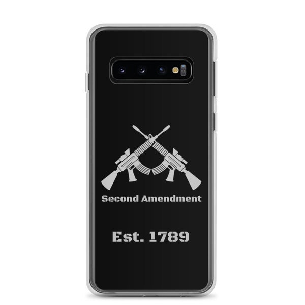 2da Enmienda Est. 1789 Funda de teléfono Samsung - Para Galaxy S10, S10+, S10e, S20, S20+, S20 Ultra - Funda de teléfono Pro-Gun- Regalo 2A