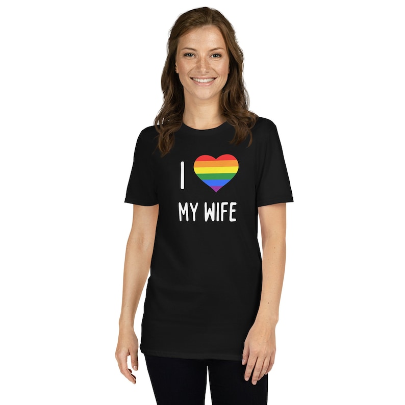 Lesbian Pride T-Shirt - I Love My Wife - Sapphic Pride - LGBT Pride Month Shirt