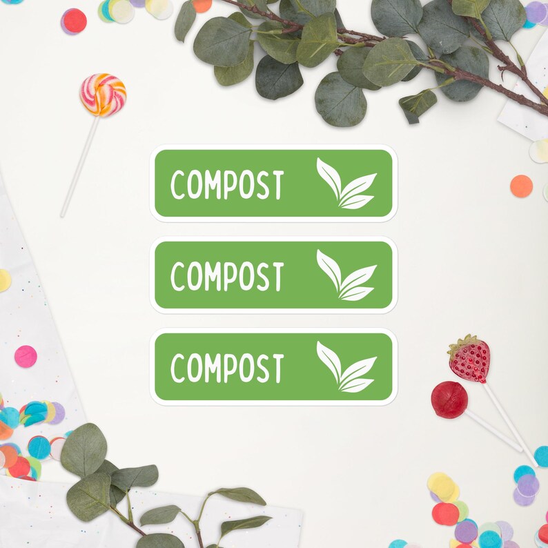 Compost Bin Labels: Eco-friendly Stickers, Set of 3 - Etsy