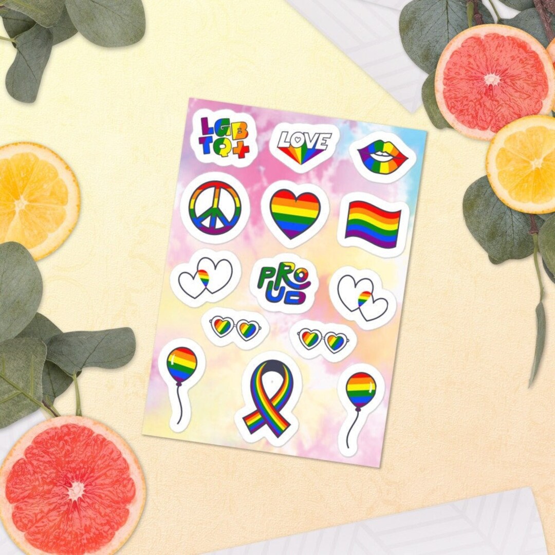 LGBT Pride Sticker Set: Rainbow Stickers - Etsy