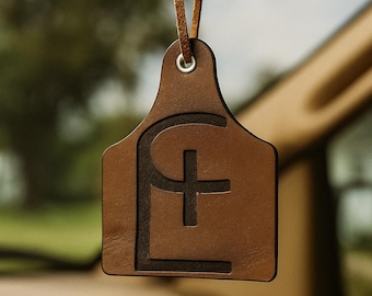 Custom Leather Freshener Personalized | Gift for Him | Air Freshener with Logo | Car Accessory