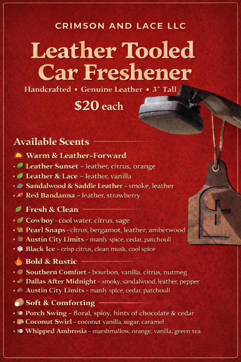 Custom Leather Freshener Personalized | Gift for Him | Air Freshener with Logo | Car Accessory Bild 2
