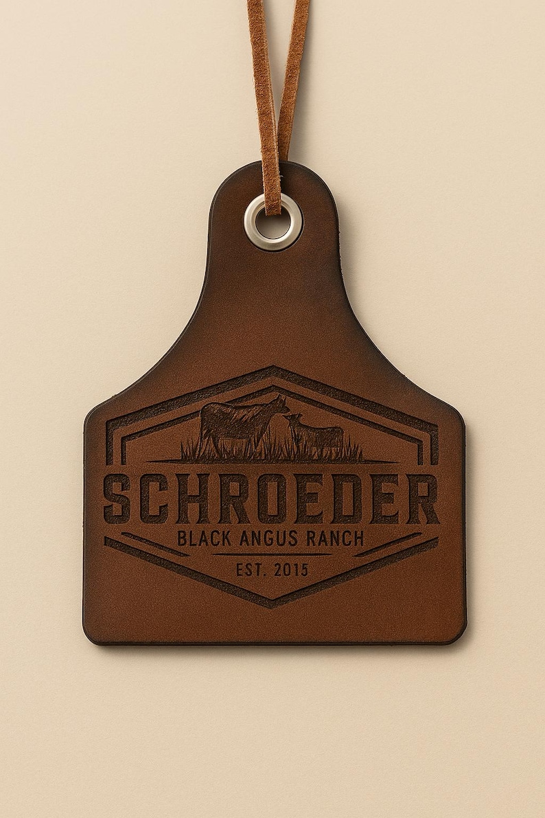 Custom Leather Freshener Personalized | Gift for Him | Air Freshener with Logo | Car Accessory Bild 5