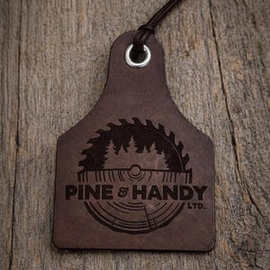 Custom Leather Freshener Personalized | Gift for Him | Air Freshener with Logo | Car Accessory Bild 8