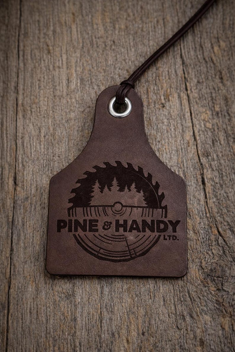 Custom Leather Freshener Personalized | Gift for Him | Air Freshener with Logo | Car Accessory Bild 8