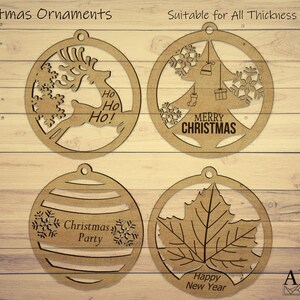 Christmas Ornament svg, Laser Cut File, Glowforge ornaments, Tree Ornament Svg, Silhouette, Cricut , Snowflake, Christmas Decor