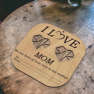 Mothers Day Card Laser, Mom Day Gift SVG, Personalized Mom Day Card, Glowforge Mothers Day Gift, Mom Day Custom Card SVG,Digital File, DXF