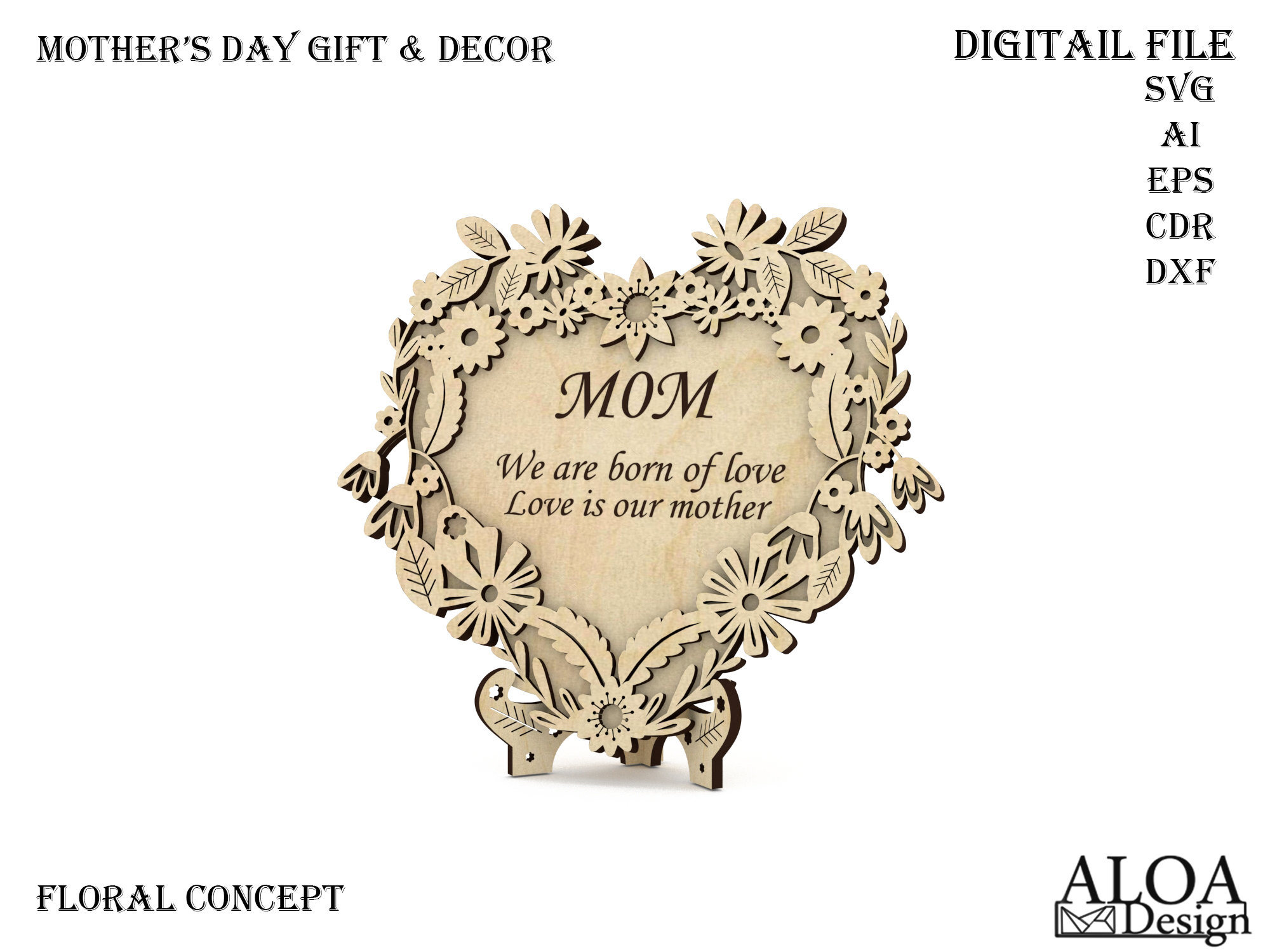 Drawing & Illustration Digital Art & Collectibles Floral Marker SVG Mom