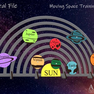 zonnestelsel SVG, laser gesneden SVG, educatieve puzzel, glowforge klaar, houten planeten, laser gesneden, digitale vector bestanden, cnc patroon, cnc gesneden