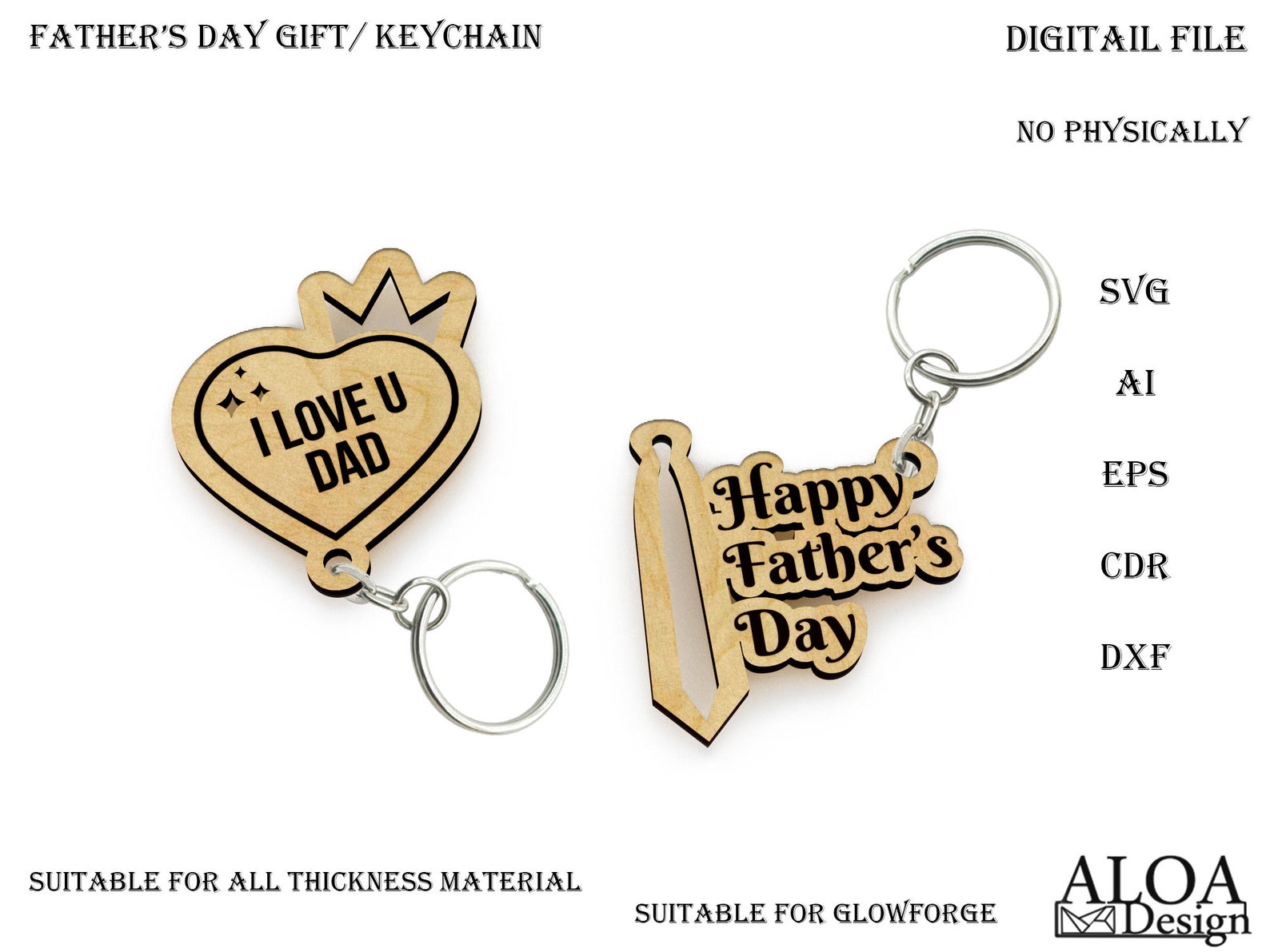 Fathers Day Keychain Cut Template Fathers Day Etsy