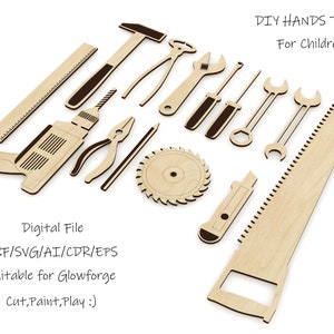 Laser Cut File,Fathers Day SVG,Dad Tool DXF,Diy Paint Kit SVG,Laser Cut For Children,Digital Download,Laser for Kid,Cnc Template,Ready Laser