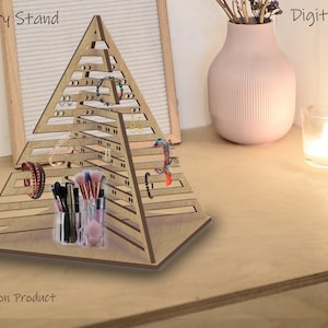 Jewelry Stand SVG, Laser Cut File, Earing Organizer SVG, Earing Holder DXF, Necklace Organizer Svg, Laser Template, Glowforge Svg, Cnc File