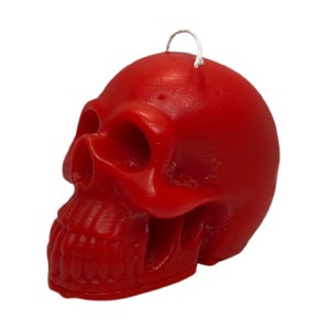 100% Beeswax Ritual Image Skull Candle For Domination, Headwork, Mind Control, Destruction, Healing and more 24-72 HR Burn Time