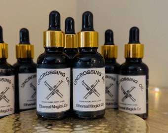 Aceite de unción mágica, botella maestra con infusión durante 1 año. Uncrossing, Road Opener, Blockbuster, Ancestor y más.