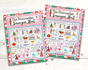 Nutcracker Scavenger Hunt for Kids - Instant digital download ballet printable winter Christmas/families/kids holiday, dancer game/actvity