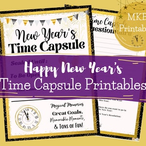 Happy New Year Time Capsule Family Fun Holiday New Year's Eve game activity for kids