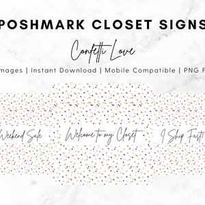 INSTANT DOWNLOAD | Poshmark Closet Signs, Dividers | Poshmark Header, Banner | Reseller, Small Business Templates | Poshmark Seller