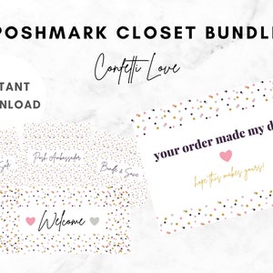 INSTANT DOWNLOAD | Poshmark Seller Bundle | Poshmark Closet Signs, Headers, Banners | Poshmark Thank You Cards | Reseller Templates, Tools