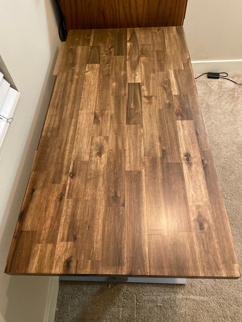 Butcher Block Countertop or Desk Top Acacia Wood Already Etsy