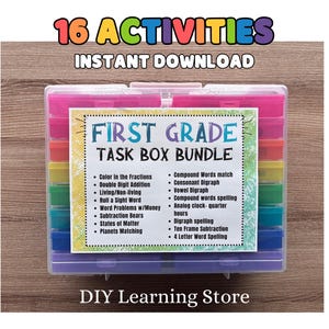 First Grade Bundle-Instant Download- Montessori Learning Activities- Homeschool Resources- Quiet Time Centers- Educational Printables-PDF