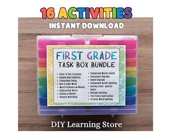 Bundel eerste leerjaar-Instant Download-Montessori-leeractiviteiten- Homeschool Resources- Quiet Time Centers- Educatieve printables-PDF