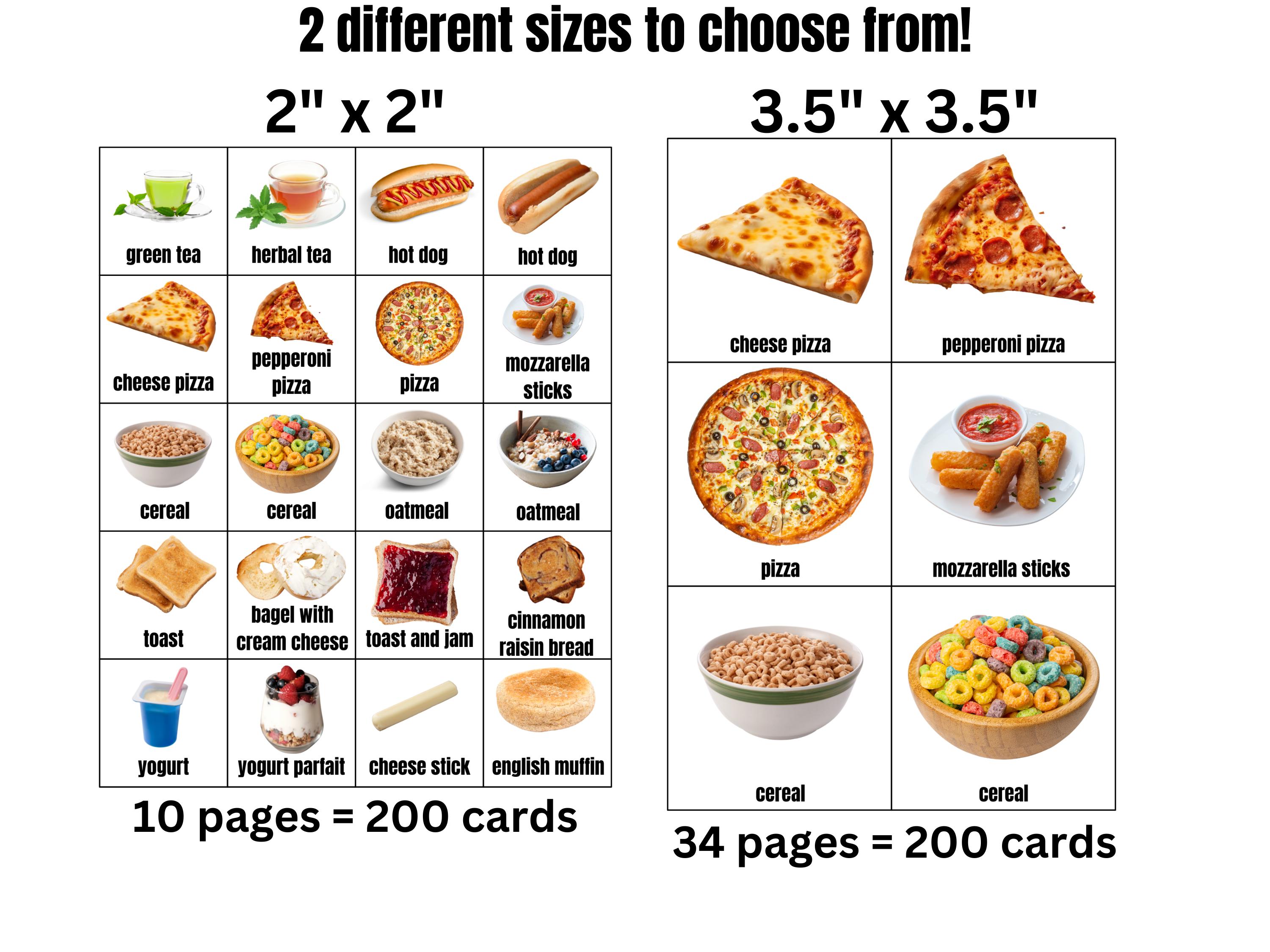 200 Food Cards and 10 Choices Boards- REAL PICTURES- Food Visual Aid ...