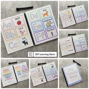 My Tracing Book- Preschool/ Homeschool/ Special Education-Reusable Activity Book-Montessori learning toy- homeschool- busy book- busy binder