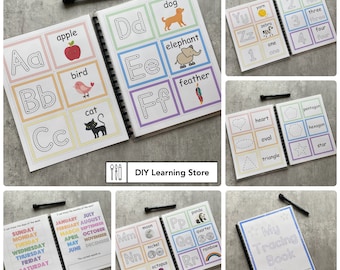 My Tracing Book- Preschool/ Homeschool/ Special Education-Reusable Activity Book-Montessori learning toy- homeschool- busy book- busy binder