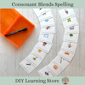 Consonant Blends Spelling Activity Set | Printable Literacy Game for Early Elementary & Special Education