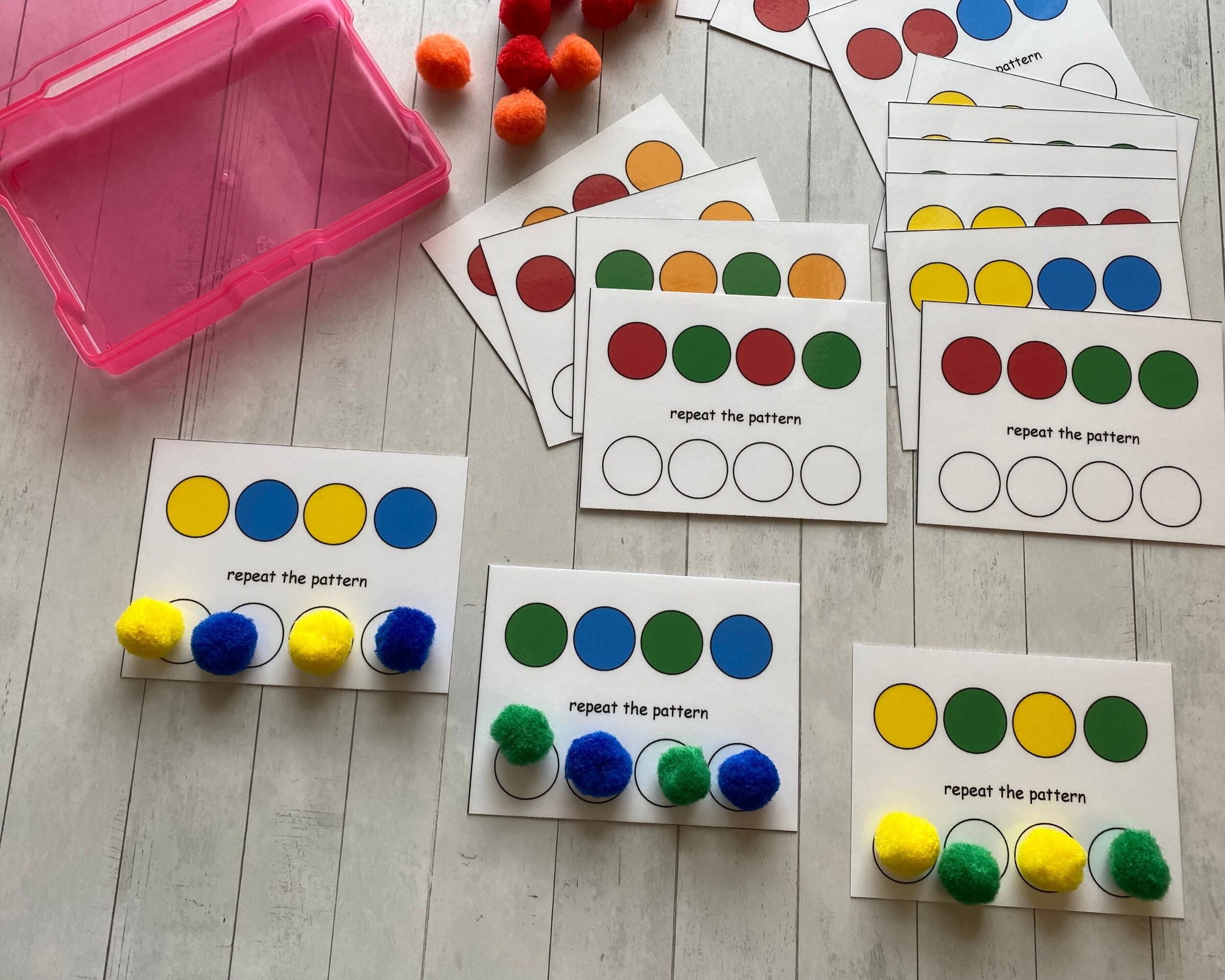 Pom Pattern Activity Cards – Montessori Learning Toy (PDF) - Etsy