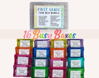 16 learning activities- 1st Grade Task Box Bundle- - Homeschool, Special Needs, Teacher Resources, Occupational Therapy