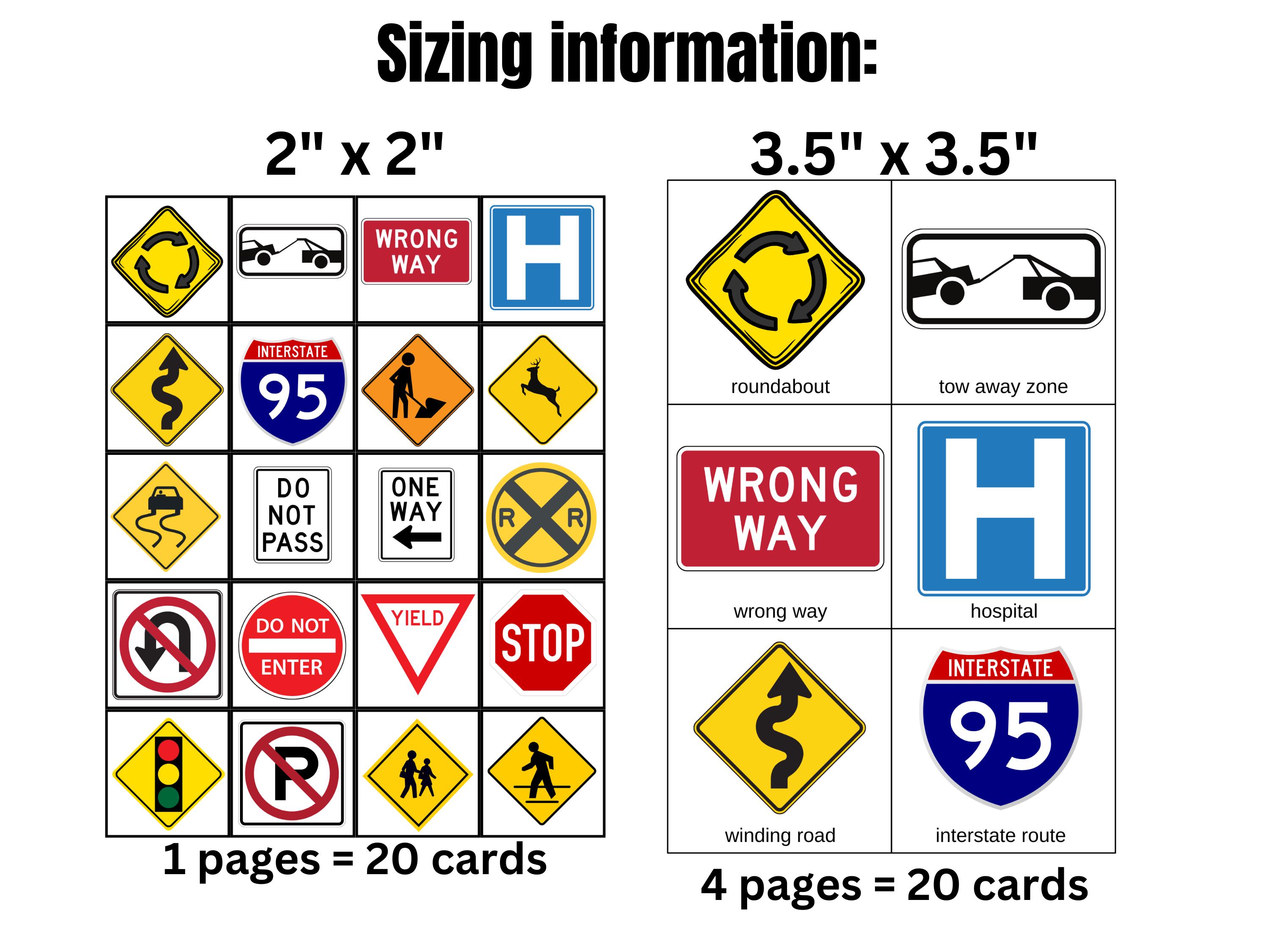 Road Signs Activity Set- Montessori Learning Toy for Preschool ...