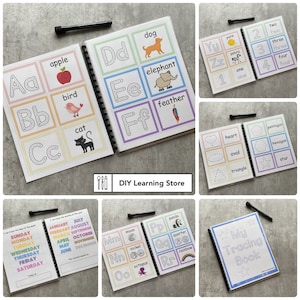 Mon classeur de traçage-école maternelle Montessori-école à la maison-apprentissage précoce-feuilles de travail-livre occupé préscolaire-pratique d'écriture-besoins spéciaux-PDF