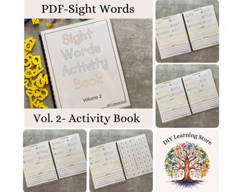 PDF- Kindergarten Sight Words Activity Book- Instant Download