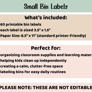 60 Classroom Labels- Toy Organization and Storage- Printable PDF ...