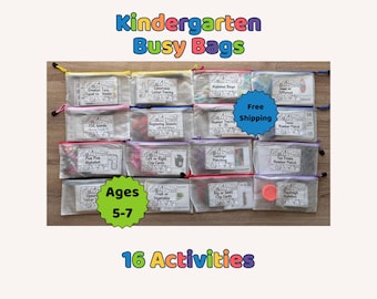 Kindergarten Busy Bag Bundle #2 | 16 learning activities | Homeschool, Special Education, Teacher Resource, Task Cards