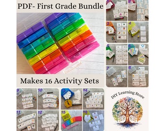 First Grade Bundle-Instant Download- Montessori Learning Activities- Homeschool Resources- Quiet Time Centers- Educational Printables-PDF