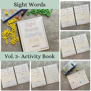 1st grade sight words activity book-Montessori learning toy- homeschool- busy book- busy binder- learning binder, reading practice