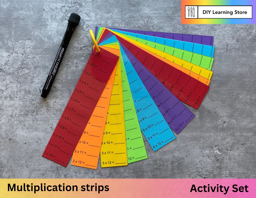 Multiplication Strips Activity Booklet Numbers 112 With Answers