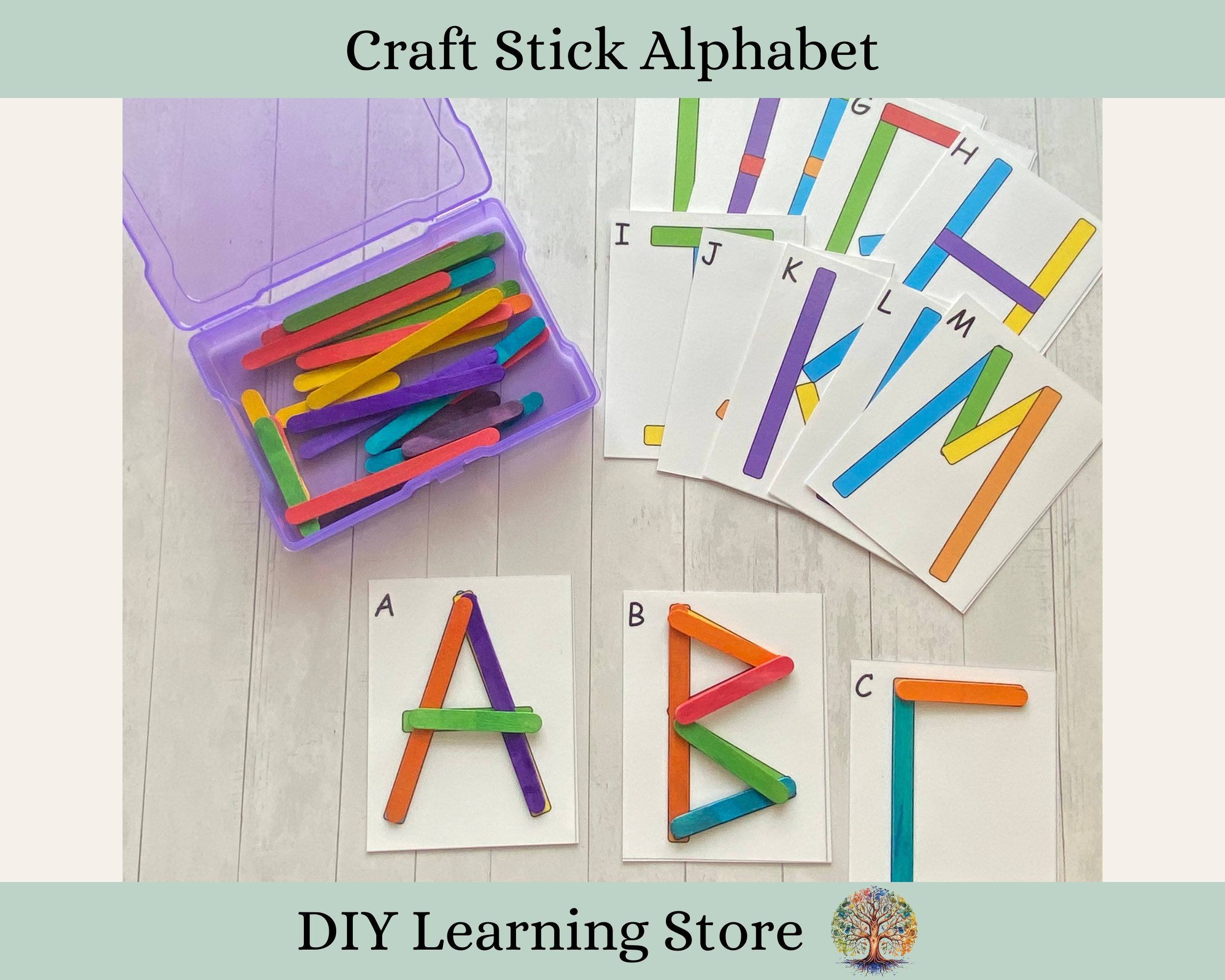 43 Dive into Fun with These Easy Popsicle Stick Crafts for Kids 30 Craft sticks Alphabet Activity Set- Preschool, Homeschool, Special…
