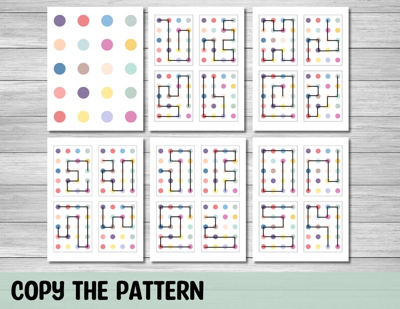 Copy the Pattern Activity Set – Montessori Preschool Worksheet (PDF) - Etsy