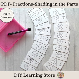 Fractions Activity Cards – Montessori Homeschool Printable (PDF)