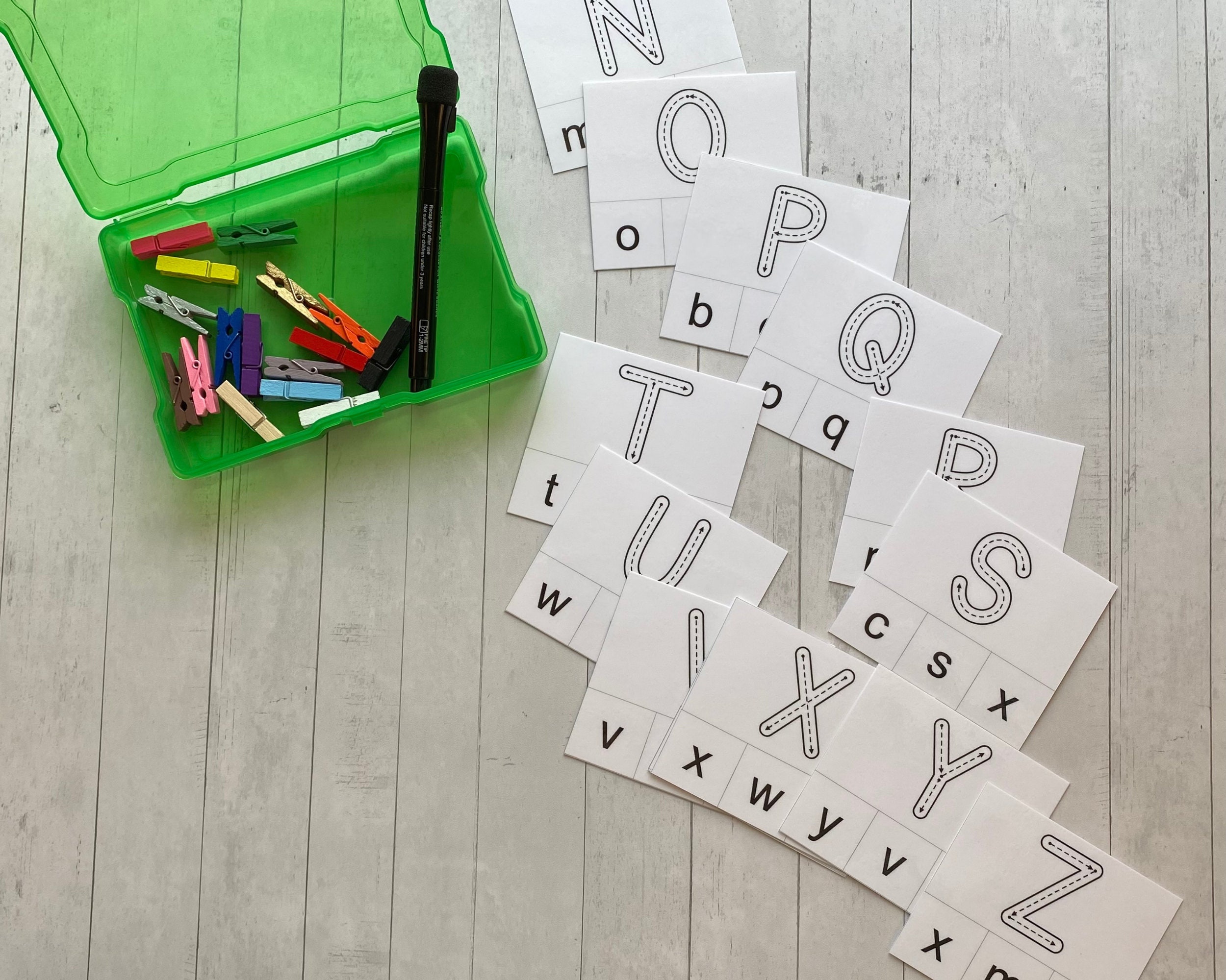 Letter Matching and Tracing-task Box Activity Set- Montessori Learning ...